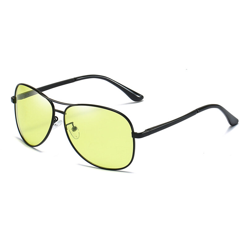 

Color-changing Anti-UV Sunglasses Retro Metal Polarized Driving Night Vision Goggles, Grey;gold;black;silver