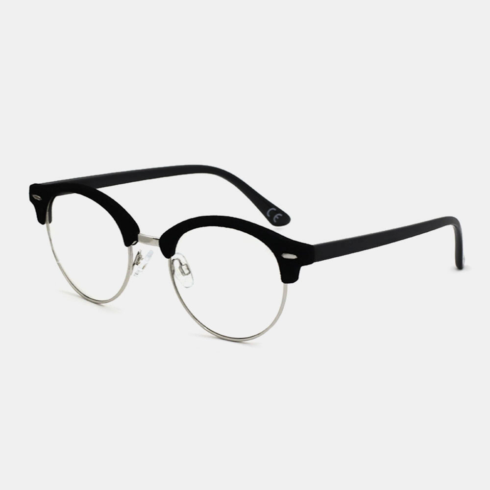 Women Half-frame Casual Brief Round Shape Glasses