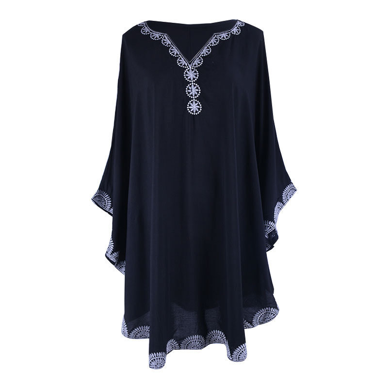 Indian style ethnic Cotton  Embroidered  Loose Chiffon Blouse  Clothing  For Women