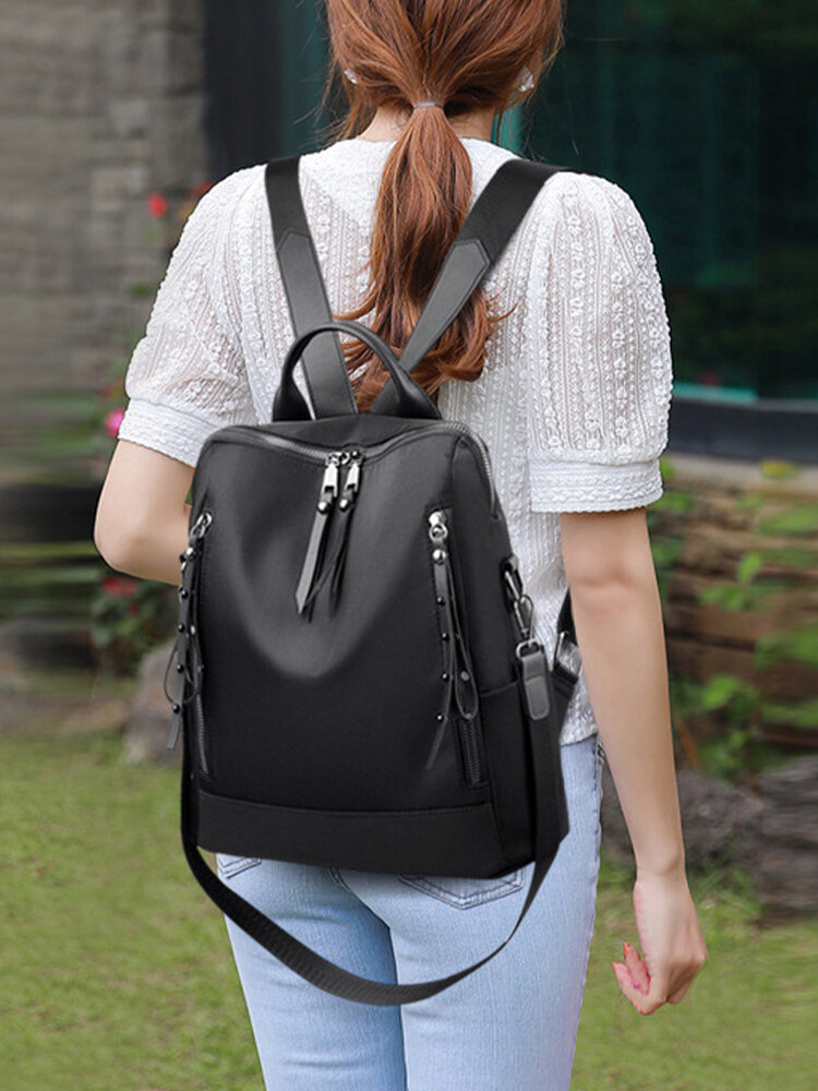 JOSEKO Women's Oxford Cloth Korean Casual Backpack Multifunctional Large Capacity Travel Backpack