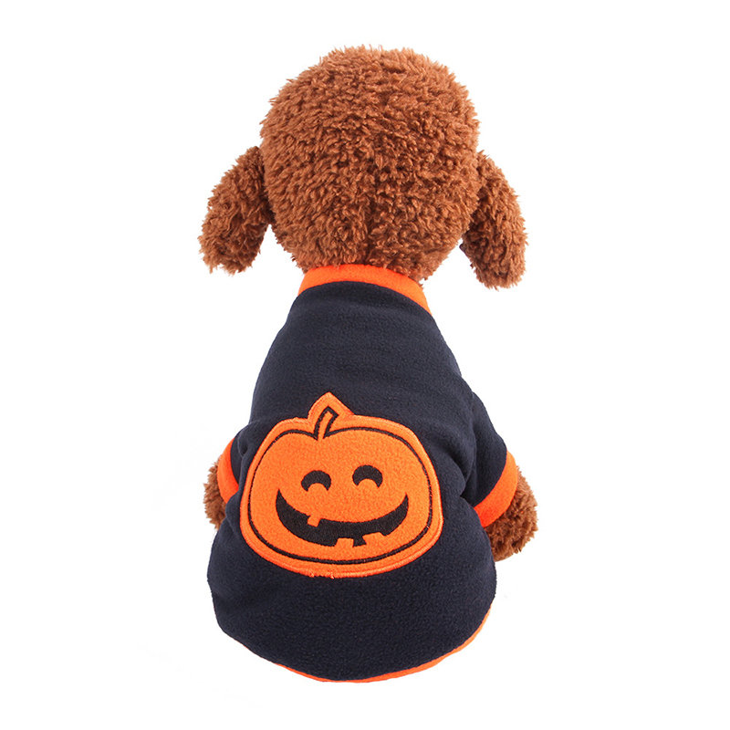 Pet Dog Punpkin Pattern Halloween Costume Warm Puppy Halloween Sweater Clothing