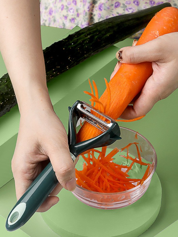 1 PC Two-in-one Multifunctional Stainless Steel Fruit and Vegetable Peeler Kitchen Gadgets