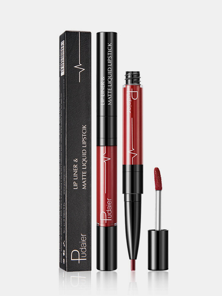Double Head Matte Lipstick Long-Lasting Velvet Lip Liner Full Color Lip Gloss Lip Makeup Pen