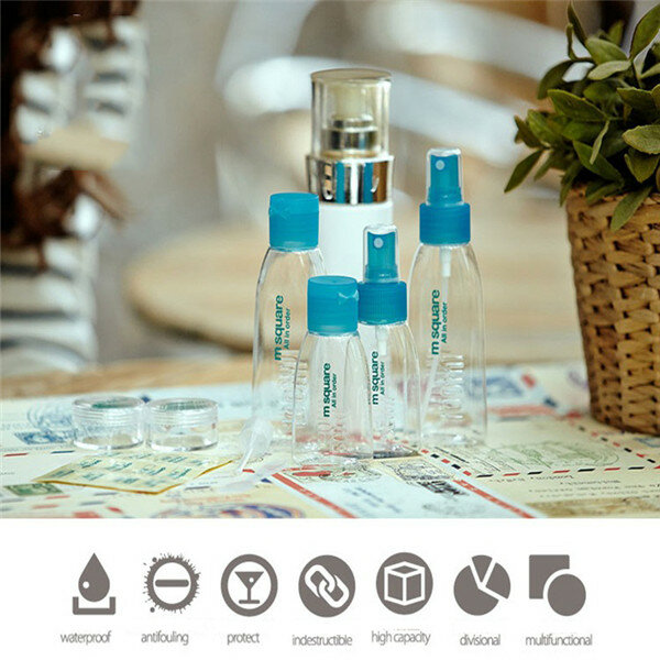 Honana 4Pcs / Set Refillable Cosmetic Points Engarrafamento Embalagem Garrafa De vazamento Prova Garrafas de viagem