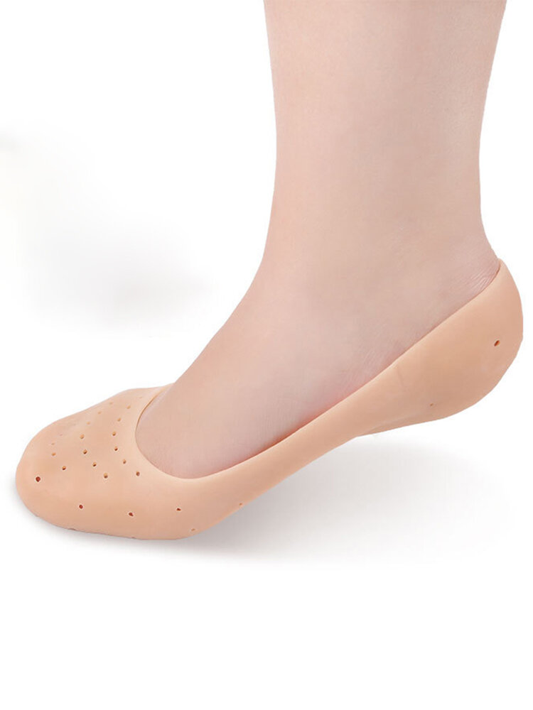 Women Men Full-feet Silicone Foot Heel Protection Dry Cracking Set Moisturizing Socks 
