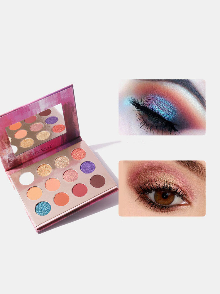 12 Colors Matte Eyeshadow Palette Earth Color Nude MakeupLong-Lasting Eyeshadow