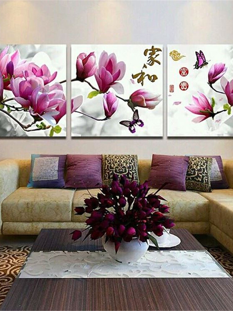 

3Pcs Framed Flower Abstract Picture Canvas