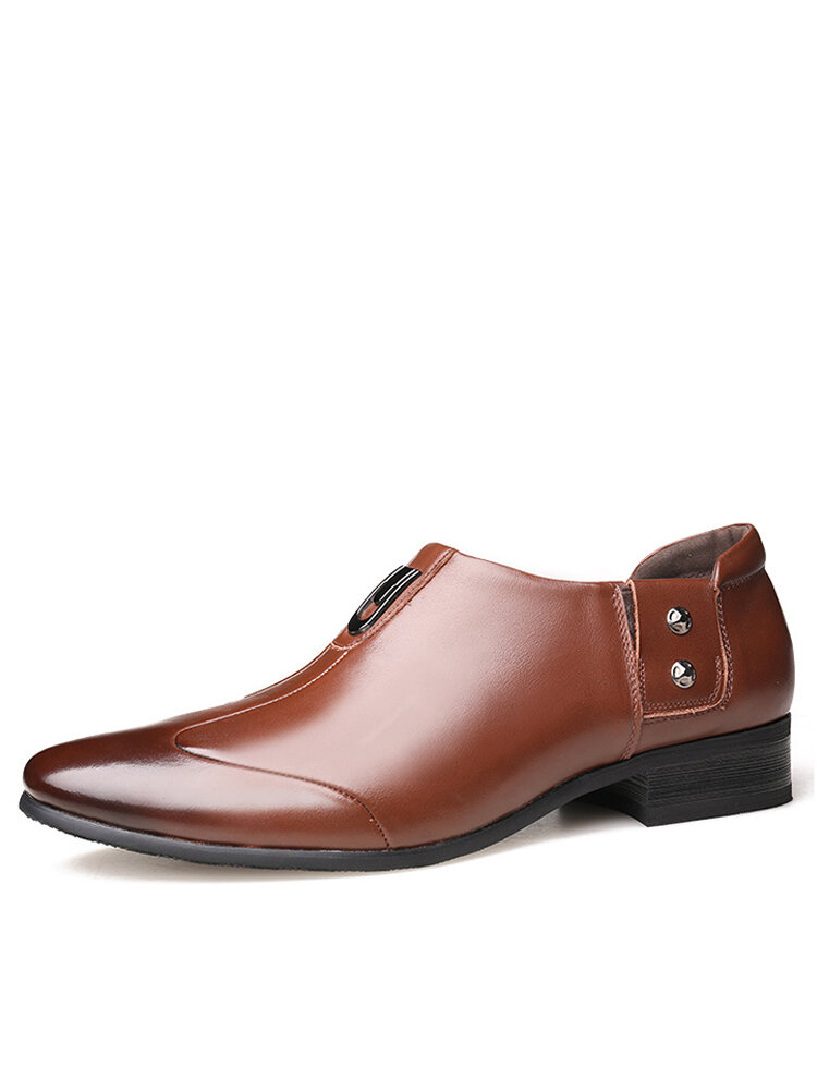 Men Slip On Pointed Toe Slip Resistant Business Dress Shoes