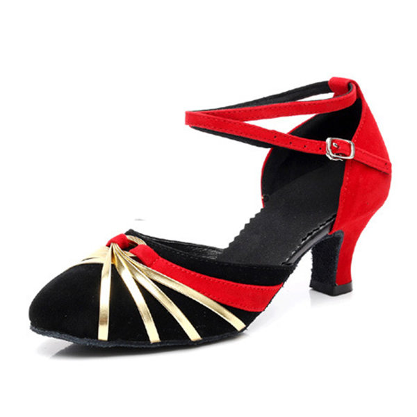 Color Match Buckle Mid Heel Mary Jane Shoes