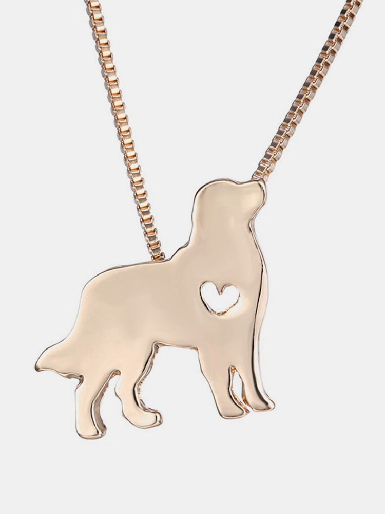 Ожерелье в форме милой собаки из сплава