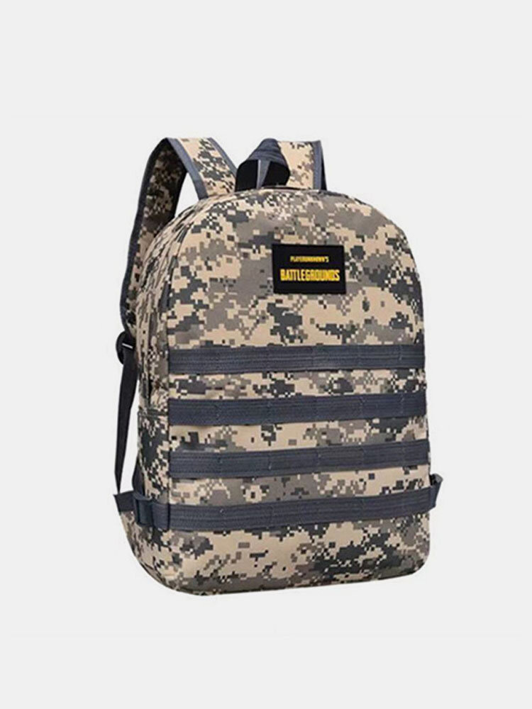 Men Camouflage Oxford Cloth Student School Bag Fashion Game Trend Backpack