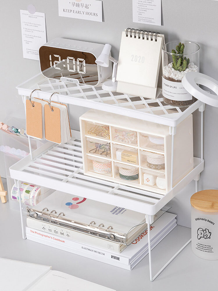 1PC Home Closet Organizer Desktop Storage Shelf For Kitchen Rack Space Saving Wardrobe Decorative Shelves Cabinet Holders