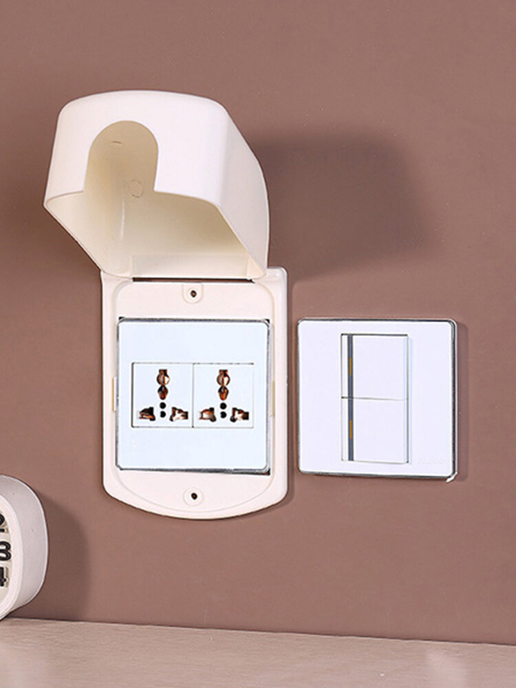 Kreative weiße Schalterschutzjacke Kinder Stromschlagverhinderung Schalter Aufkleber Box