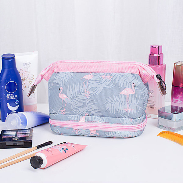 Oxford Casual Print Cosmetic Bag Travel Makeup Storage Bag For Women