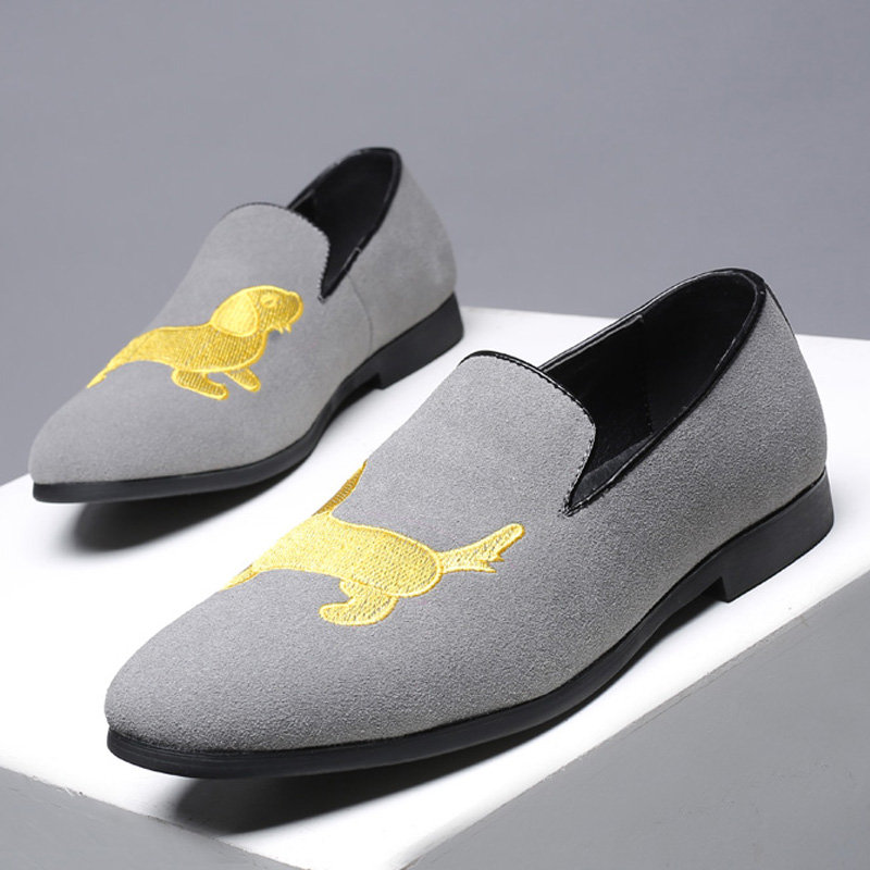 Large Size Men Suede Slip Resistant Slip On Casual Loafers 