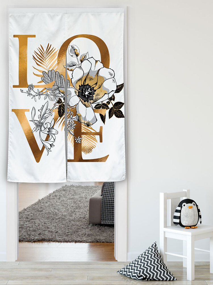 English Love Background Tapestries Cloth Curtain Room Art Decoration Split Piece