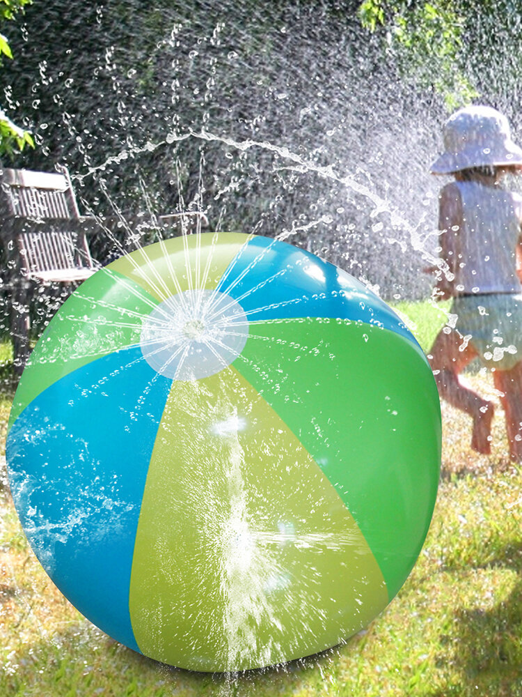 75cm Inflatable Big Water Spray Ball Summer Children Outdoor Play Water Ball Water Spray Beach Ball Lawn Play Toy Ball