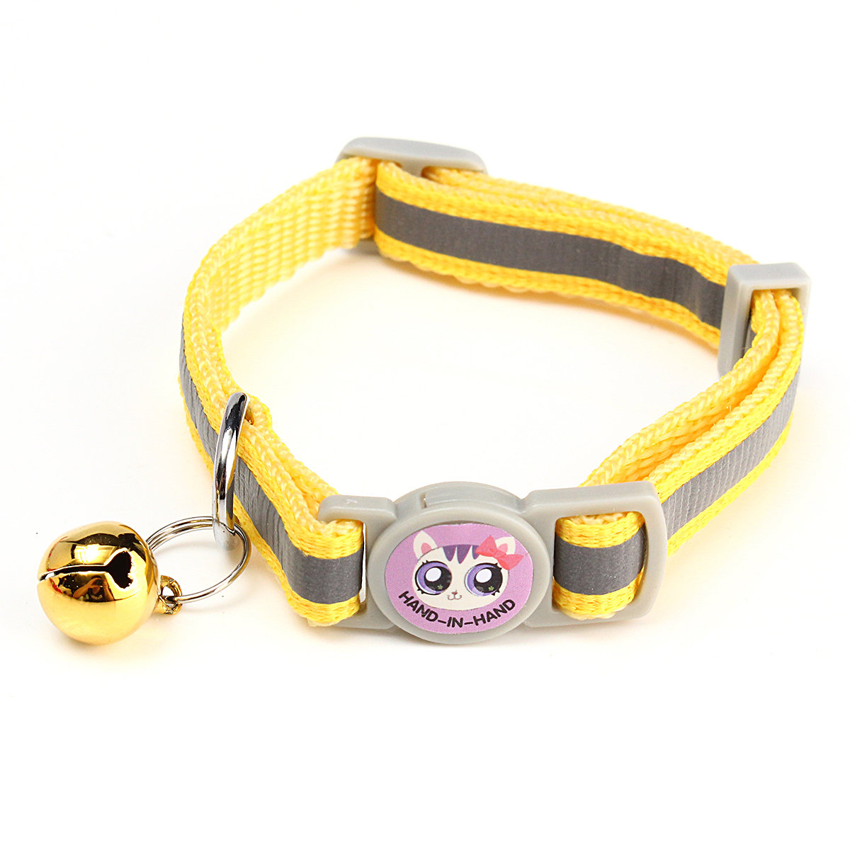 12pcs/lot Pet Cat Safety Collar With Bell Reflective Breakaway Kitten Dog Collar