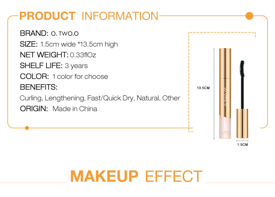 3D Mascara Waterproof Lasting Fast Dry Thick Curling Eyelash Extension Brush Eye Makeup