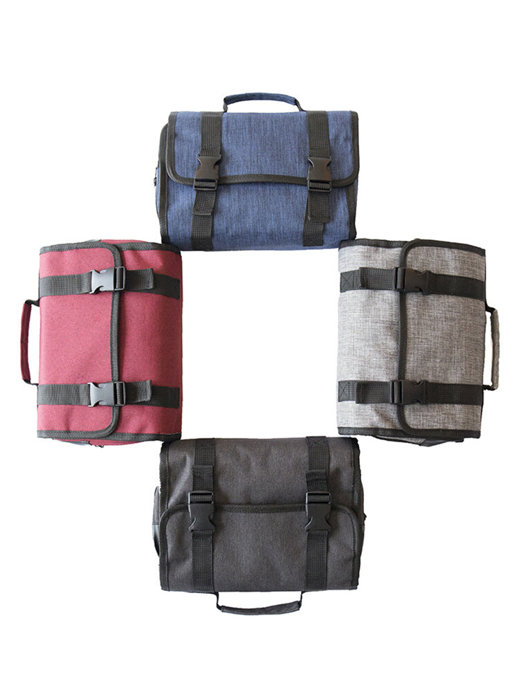 Travel Wash Bag 300D Cationic Folding Travel Storage Hanging Bag Travel Storage Bag