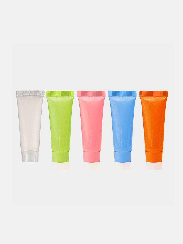 1Pcs 10ml Travel Empty Cosmetic Cream Lotion Shampoo Tube Container 5 Colors