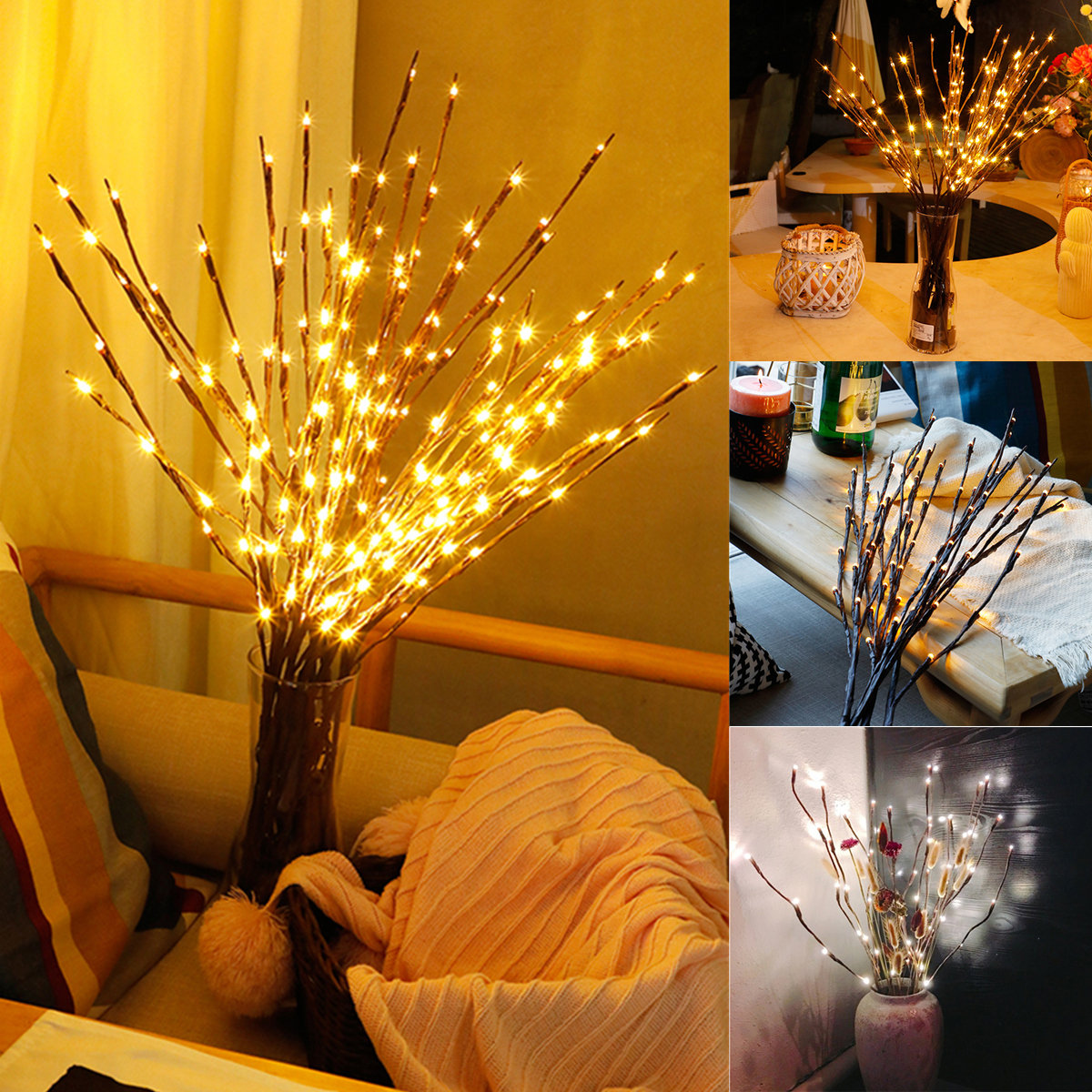 LED Tree Light Floor Lamp Holiday Home Outdoor Wedding Christmas Decor
