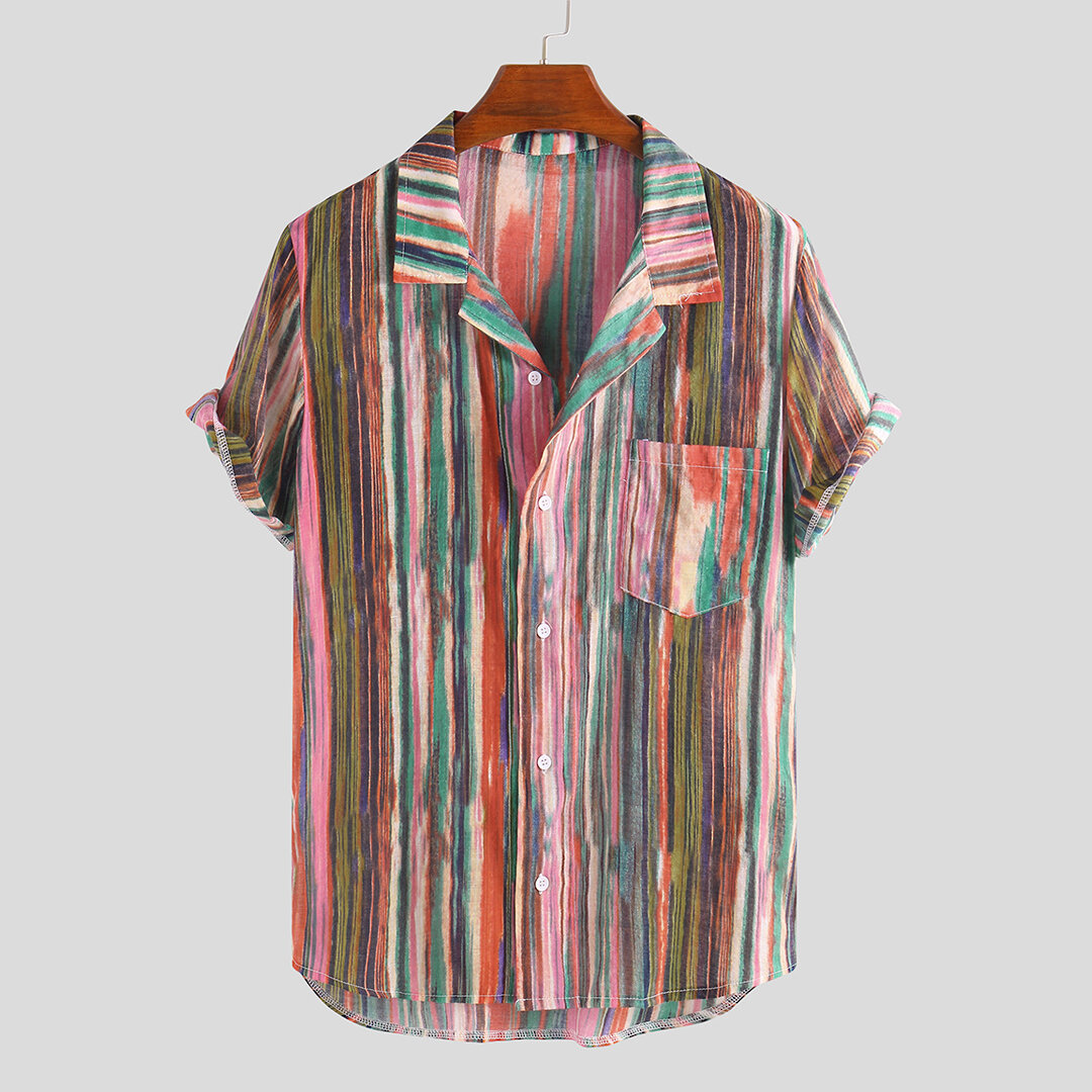 Summer Hit Color Stripe Shirts