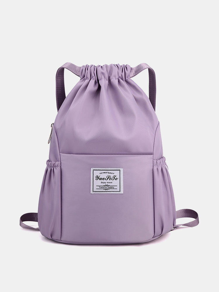 Women Nylon Brief Waterproof Soft Solid Color Backpack
