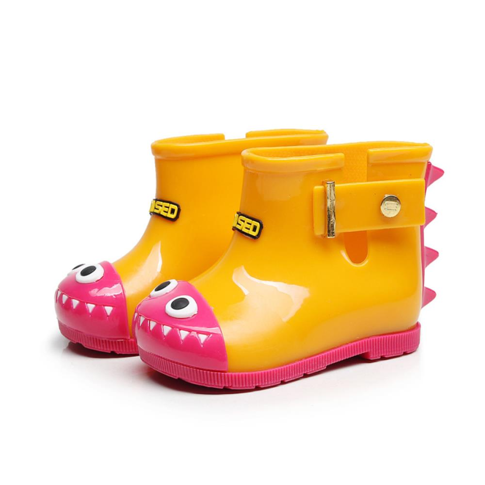 Unisex Cute Dinosaur Cartoon Waterproof Rain Boots For Toddler And Kids
