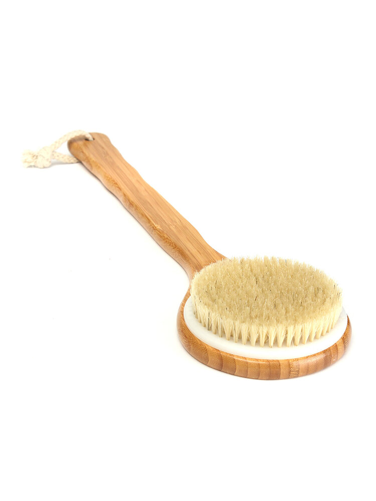 Bristle Long Handle Wooden Bath Shower Body Brush Spa Scrubber Soap Cleaner Exfoliating Bath Tools