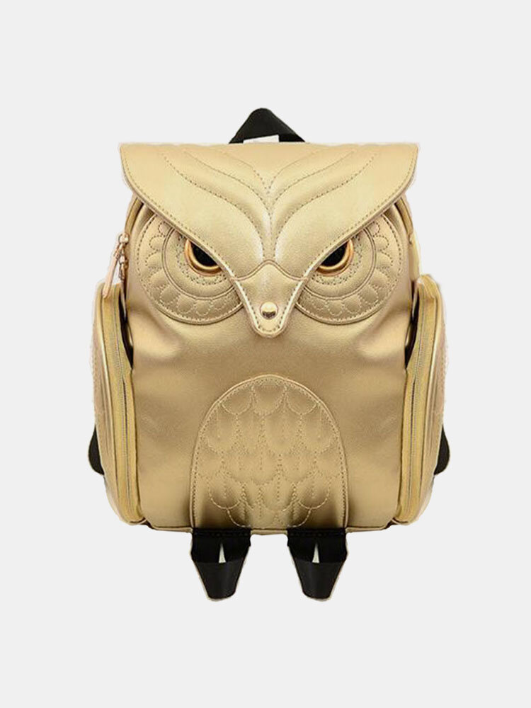 Women Owl Cartoon Pattern Printing Travel Backpack