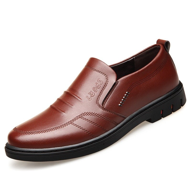Men Microfiber Leather Slip Resistant Slip On Soft Casual Formal Shoes ...