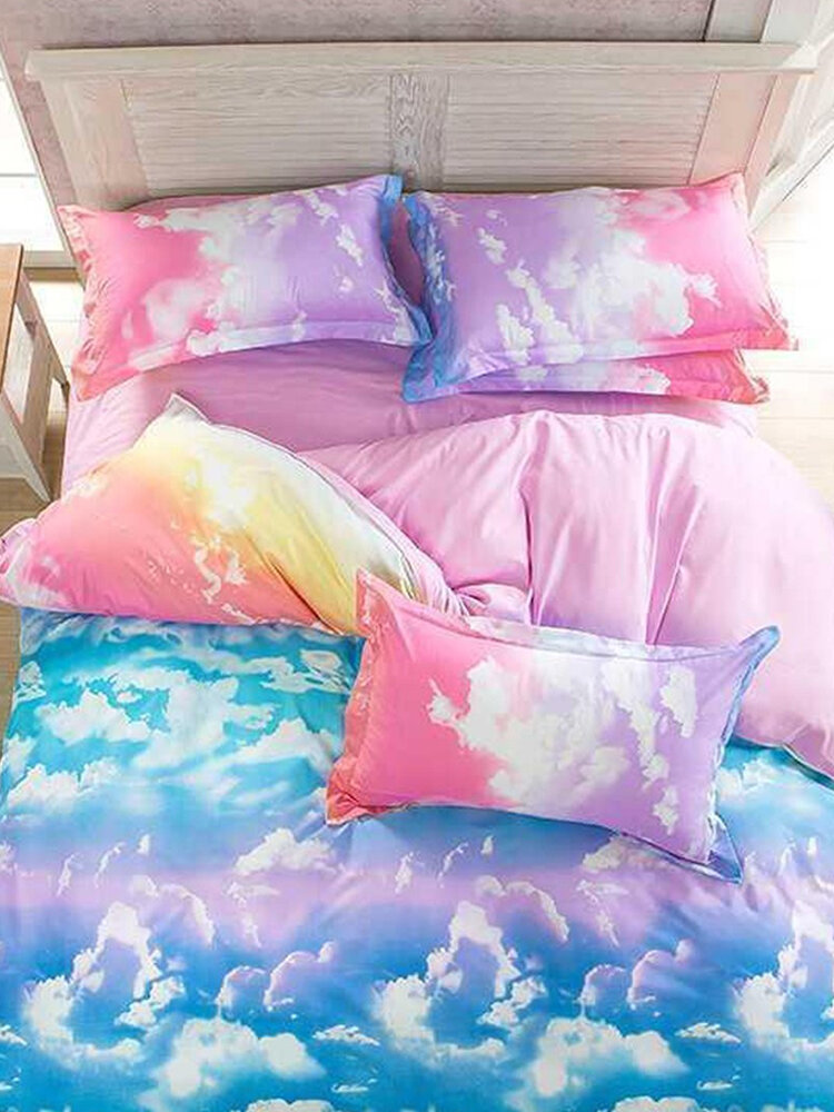 Cloud Print Single Twin King Quilt Duvet Cover Bedding Sheet Pillowcases Set