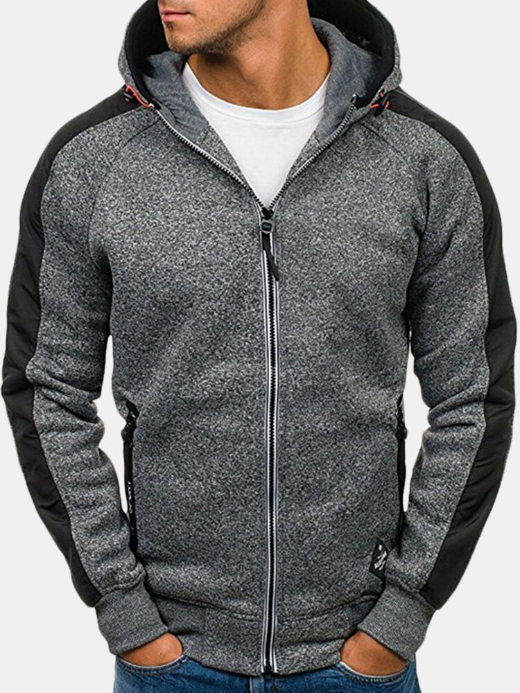 grey zip up hoodie mens