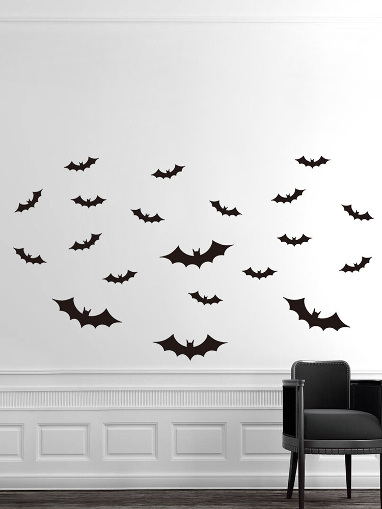 Halloween DIY PVC Bat Wall Sticker Decal Home Decoration Baby Room Wallpaper For Kids Room