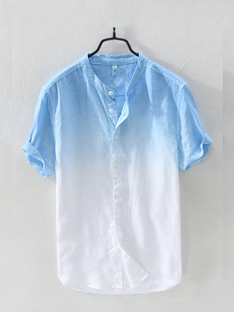 Gradient Color Cotton Shirt