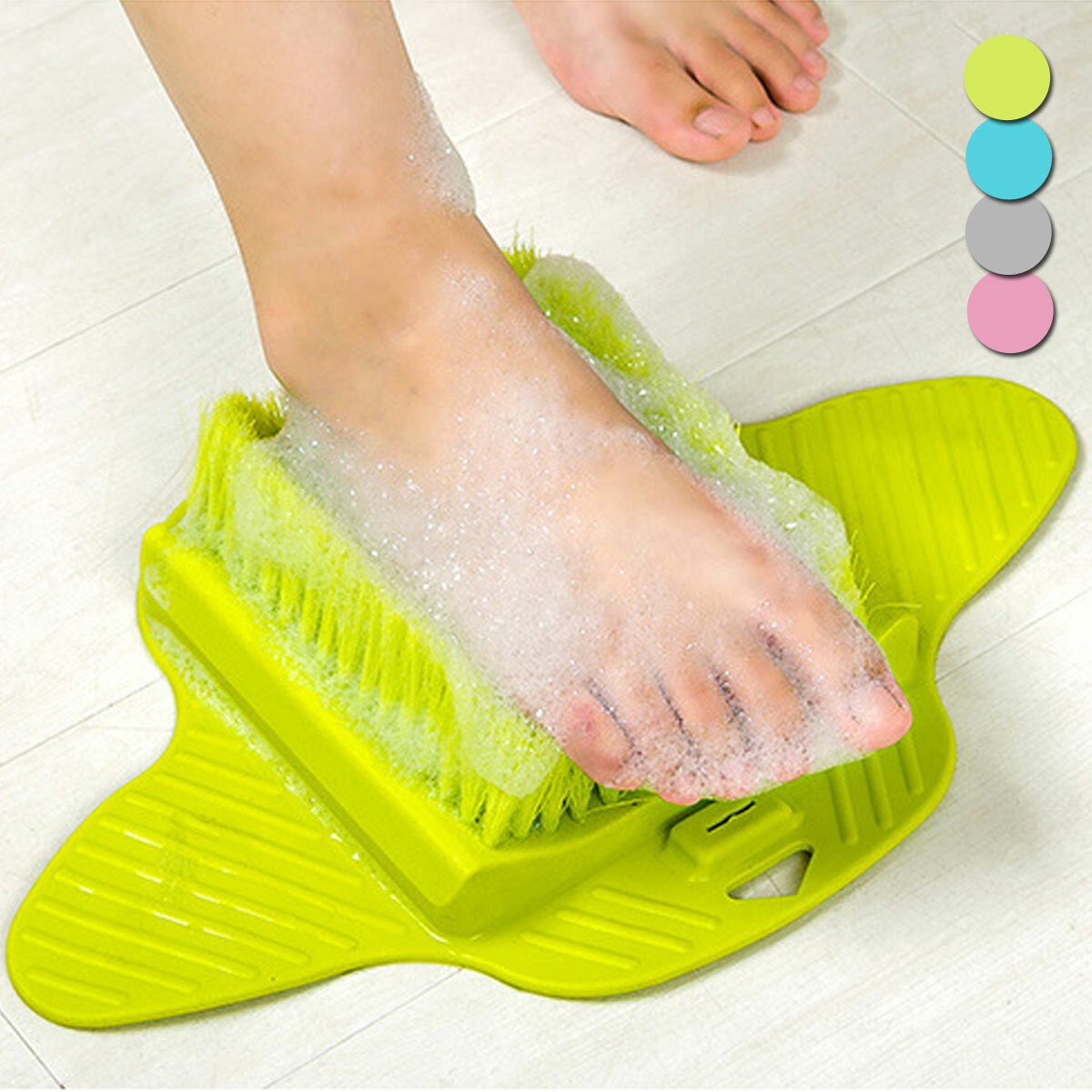 

Bath Foot Cleaner Scrub Brush Bath Shower ToolExfoliating Feet Scrubber Bath Cleaning Tool, Blue;green;grey