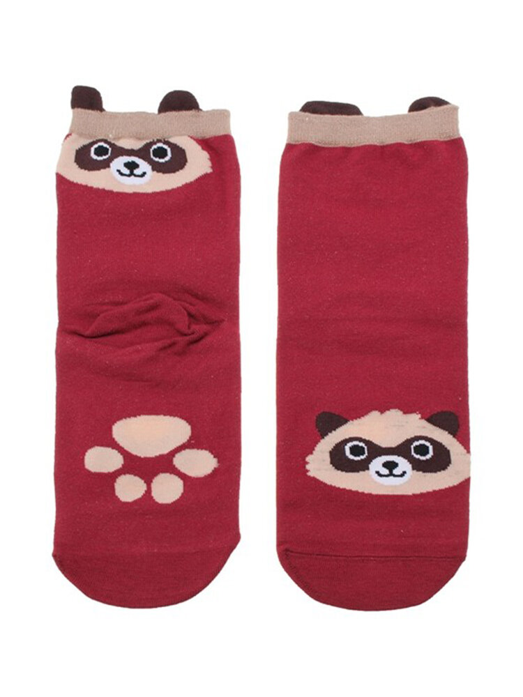 Middle Tube Thermal Cotton Socks Cute Animal Cartoon Stampa Stereo Hosiery 