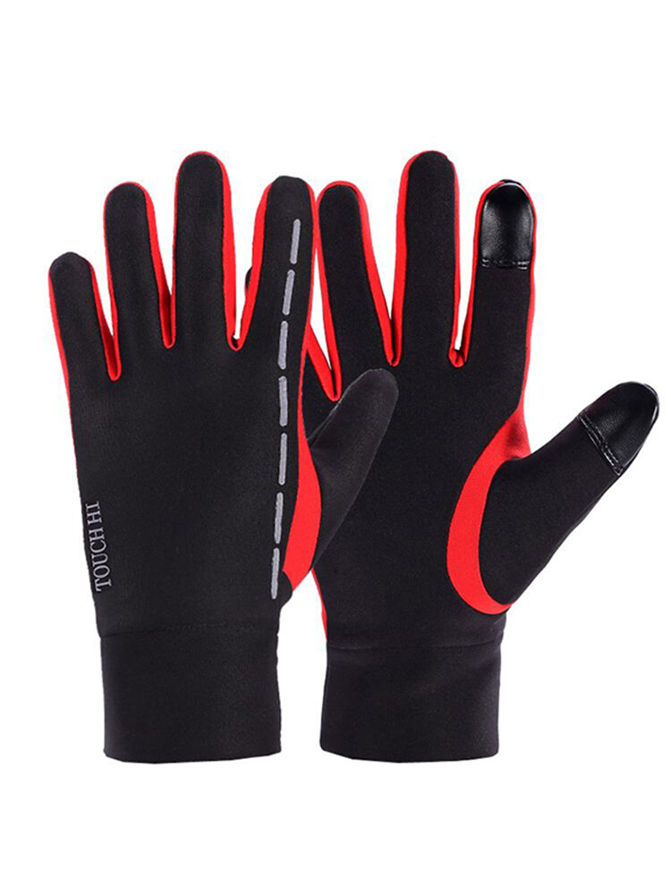 Mens Women Warm Fleece Outdoor Ski Cycling Gloves Full Finger Windproof Touch Screen Gloves