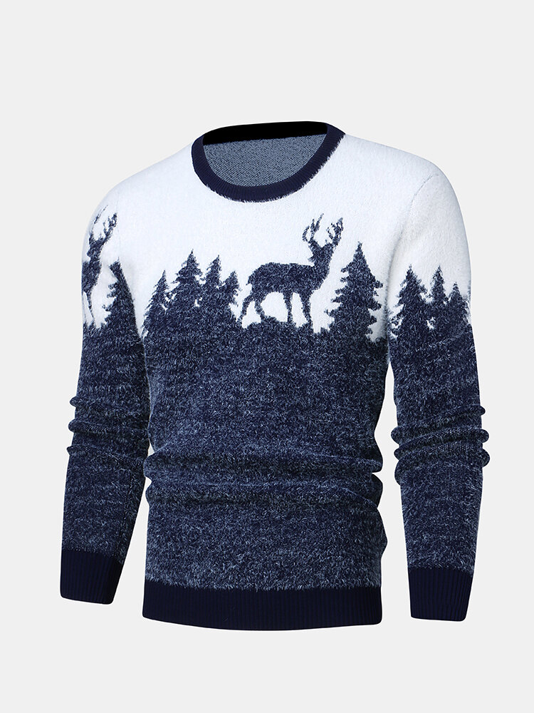 Weatherproof Mens Moose Pullover Sweater 