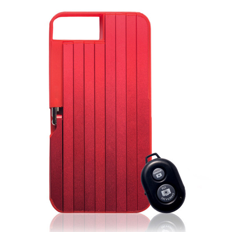 

Unisex Multifunction Telescopic Rod Selfie Stick Phone Holder Phone Case, Black;china red