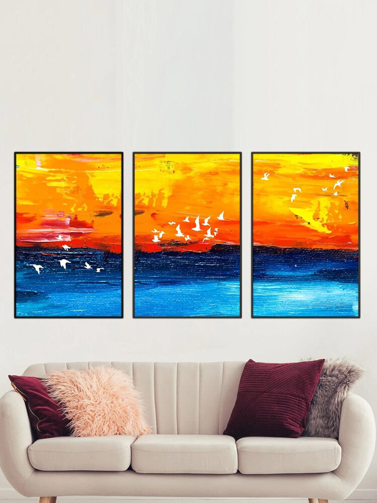 

1/3Pcs Colorful Painting Landscape Graffiti Pattern Canvas Painting Unframed Wall Art Canvas Living Room Home Decor
