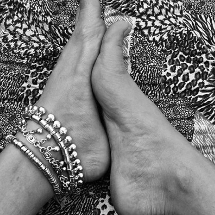 Bohemian Water Drop Tassels Silver Anklets Vintage Coin Charm Pendant Ankle Bracelet Ring