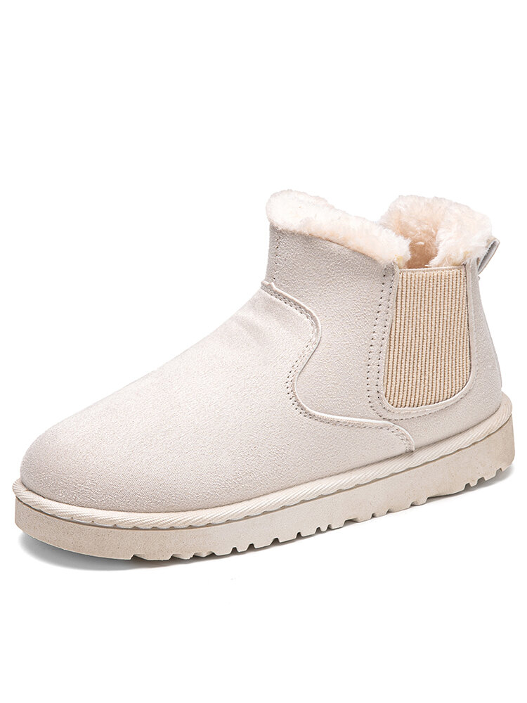 Women Christmas Warm Lining Winter Snow Chelsea Boots