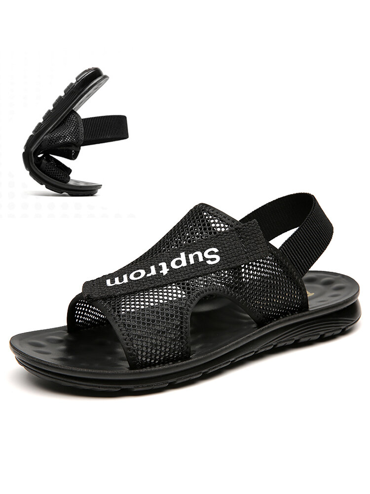 Men Breathable Mesh Portable Elastic Band Soft Beach Water Sandals