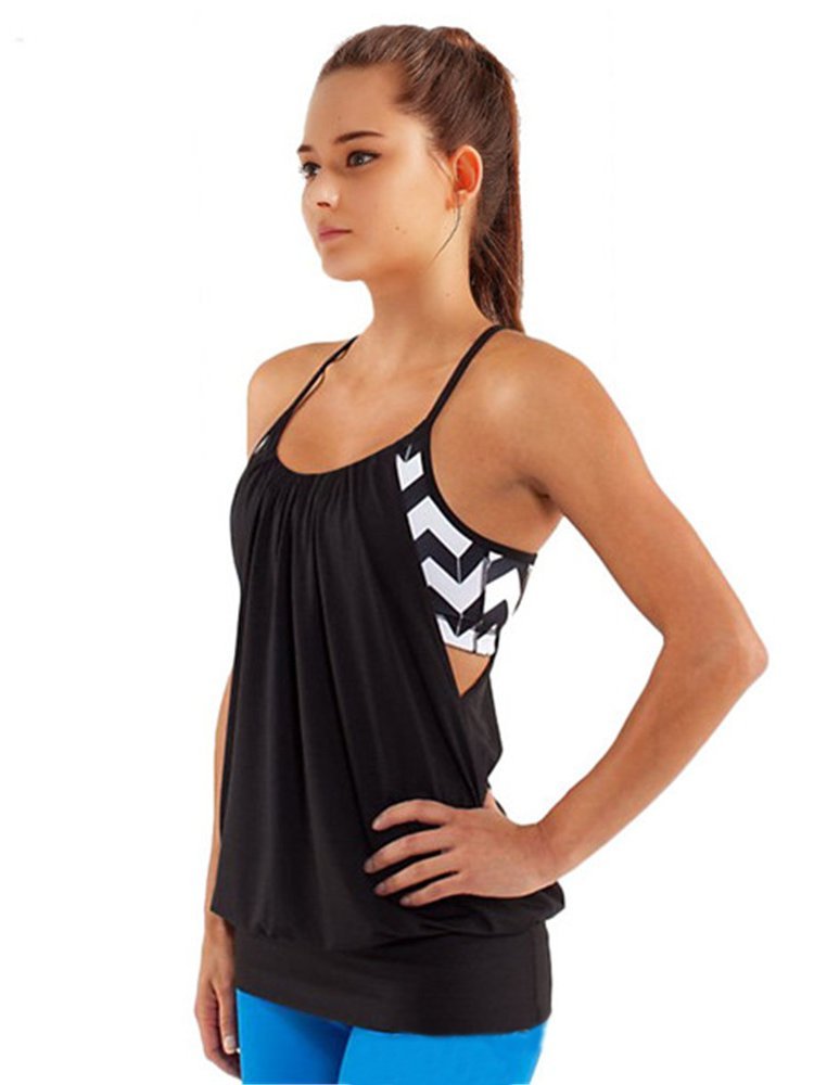 NWT CAMISOLE empire line yoga camisole top 75574 Tactel Spandex Dance workout 