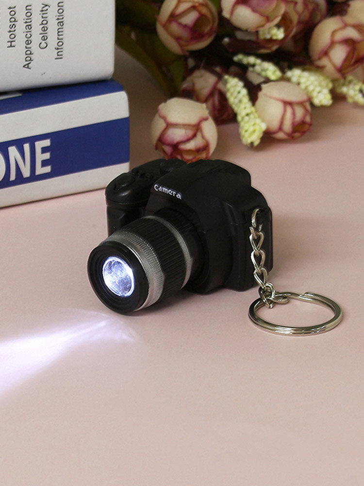 Mini Camera Sound LED Flashlight Keychain