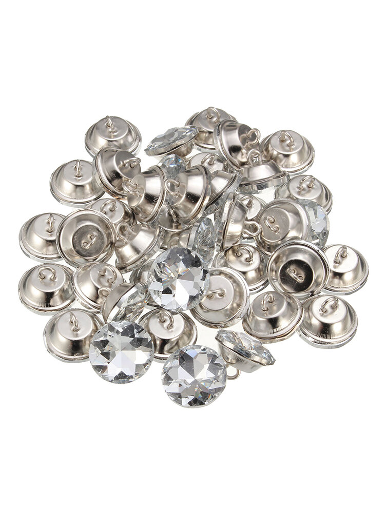 50pcs 20mm Acryl Buttons 2 Holes Fake Crystal Diamond Button Clothing DIY Accessories