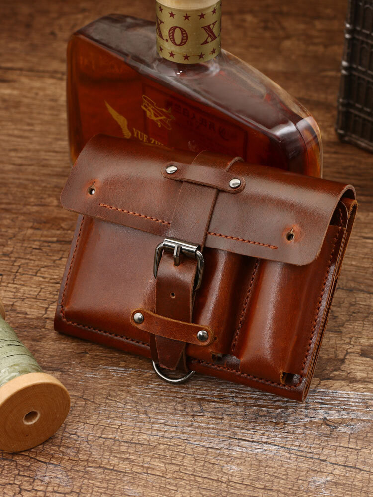 Men 4 Card Case Penknife Belt Bag Hip Bum Bag Utility Travel Belt Sheath