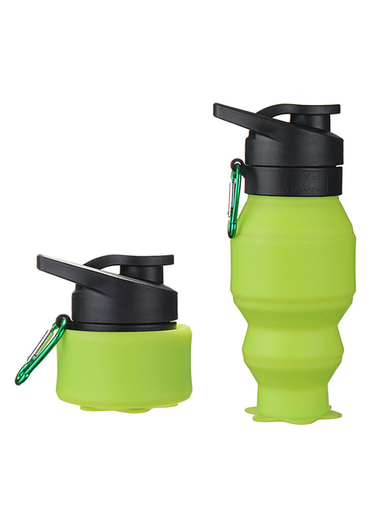 550ml Creative Silicone Collapsible Telescopic Water Kettle Portable Outdoor Travel Water Cup